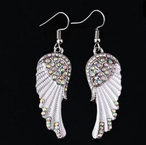 Crystal Rhinestone Embellished Angel Wings